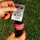 The Man Card bottle openers, credit card sized (6 PACK)